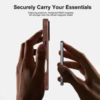 Étui de téléphone en cuir, Étui de téléphone en cuir pleine fleur, Étui magnétique en cuir de style professionnel pour iPhone 18 Pro