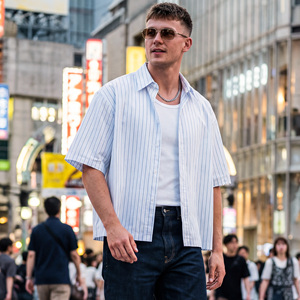 Camicie da Ufficio per <span class=keywords><strong>Uomo</strong></span> Taglie Forti a Manica Corta, Produttore di <span class=keywords><strong>Abbigliamento</strong></span> Personalizzato di Guangzhou, Stampa Digitale, <span class=keywords><strong>Abbigliamento</strong></span> Estivo Maschile - Product Image 3