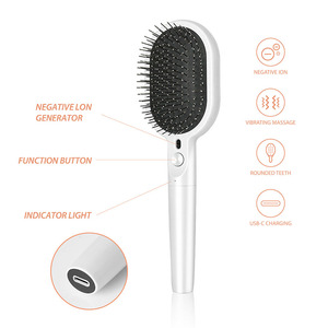 Brosse électrique vibrante à ions négatifs pour le cuir chevelu - Stimulateur de croissance des cheveux et de la circulation - Cadeau multifonctionnel - Product Image 2