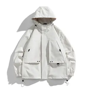 180 GSM Herren Plus Size Wasserdichte Wind jacke Jacke Blank Vintage Style Frühling Sommer Street Wear Mantel Outfits