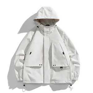 180 GSM hommes grande taille imperméable coupe-vent veste vierge Style Vintage printemps été Street Wear manteau tenues