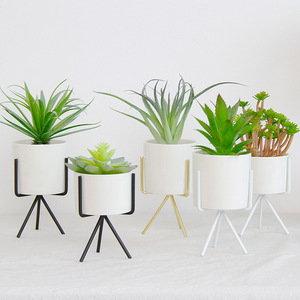 Cadre en fer simple porte-fleurs en céramique hydroponique plante verte Ins Style nordique en fer forgé charnu <span class=keywords><strong>Pot</strong></span> de fleur - Product Image 3