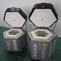 Four rotatif électrique en céramique mini, température maximale 1280°C, petit équipement de laboratoire de poterie domestique