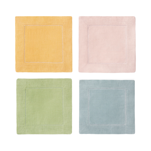 Tovaglioli da Cocktail Moderni in <span class=keywords><strong>Lino</strong></span> con Orlo a Giorno, Fatti a Mano, Premium, Monouso, Quadrati, Sottobicchieri, per Casa, Bar, Matrimoni, Regalo, Logo Personalizzato, Lavabili - Product Image 1