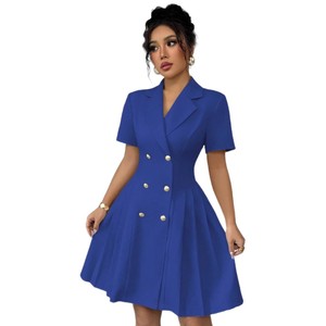ชุดเดรสยาวทรงแม็กซี่ แขนเก้าส่วน ปกเสื้อเชิ้ต เอวสูง ผลิตจากโพลีเอสเตอร์ เป็นมิตรต่อสิ่งแวดล้อม เหมาะสำหรับฤดูใบไม้ผลิและฤดูใบไม้ร่วง สไตล์ลำลองสำหรับผู้หญิง จาก IStapromo - Product Image 5
