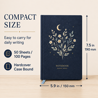 Carnet de notes personnalisable haut de gamme avec couverture rigide en PU, papier couché, ruban, pour écriture quotidienne et croquis, idéal comme cadeau, 150x190mm, 100 feuilles