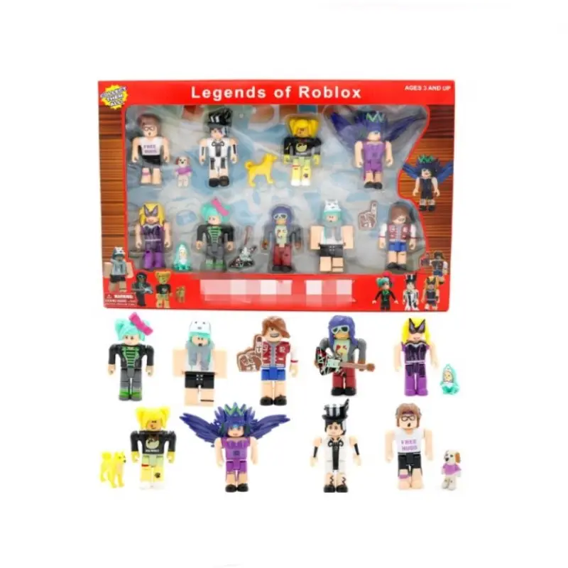 Wholesale mini cartoon game characters doll with accessories 6 styles robloxes figure