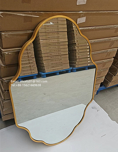 <span class=keywords><strong>Espejo</strong></span> de Pared Ecológico con Marco de Aluminio Dorado Personalizado, Diseño Festoneado, 4mm de Grosor, Decoración Sofisticada, Estilo Europeo Art Deco - Product Image 2