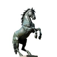 Statue de cheval au galop en bronze coulé, sculpture animale en métal pour la décoration de parcs, places publiques et jardins, service personnalisé disponible