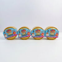 Lot de 3 jouets anti-stress en pectine dorée en forme de boulette, avec paillettes, extensibles et amusants, format boîte surprise 3+