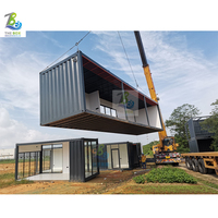 Maison préfabriquée en conteneur de 20 pieds, 5 chambres, bureau, cabine, maison modulaire, maisons préfabriquées, maison modulaire à 2 étages