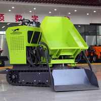 Kostenloser Versand Mini-Raupendumper, hydraulischer Diesel-Kipptransporter, multifunktionale Raupen-Schubkarre, selbstladender Mni-Dumper