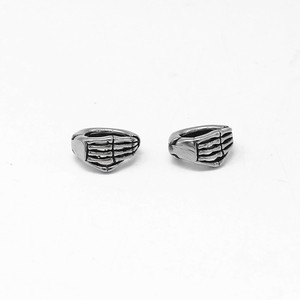 Pendientes con clip de esqueleto yunnique, diseño geométrico de acero de titanio para hombres y mujeres, joyería de moda - Product Image 2