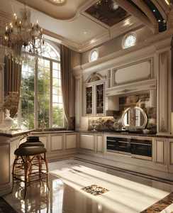 Armoires de cuisine en bois massif de style américain Armoires murales en bois Armoire de cuisine modulaire sur mesure - Product Image 2