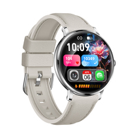 Montre connectée AK107 la plus récente 2026, directement de l'usine, écran HD 1,19 pouces, appels Bluetooth, IPX8, fréquence cardiaque, SpO2, multisports, suivi du sommeil, commande vocale IA, pour femmes, bracelet silicone