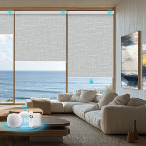 Persianas <span class=keywords><strong>Enrollables</strong></span> Motorizadas Inteligentes Zigbee Matter Smartthings, Batería Recargable, Control por Voz, Aplicación, Cortina Opaca <span class=keywords><strong>para</strong></span> Dormitorio - Product Image 2