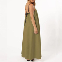 Robe d'été élégante en lin tissé numérique pour femme, coupe trapèze, longueur genou, bretelles fines, sans manches, dos nu, idéale pour la plage