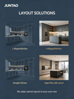 Lemari Dapur & Pintu Lemari Kayu Solid Oak Modern Buatan Khusus Kustomisasi Seluruh Rumah Lemari Dasar