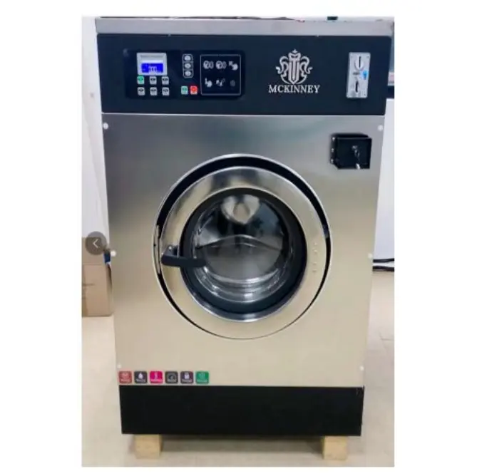 Professional Commercial Equipment Industrial Coin / Card Operated Stack Washer and Dryer for Clothes