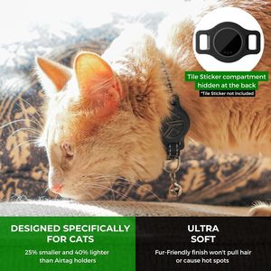 ปลอกคอติดตามแมว Kitty Kompass สีดำ แบบปลดเร็ว สะท้อนแสง พร้อมกระดิ่ง สำหรับลูกแมวขนาดเล็ก - Product Image 2