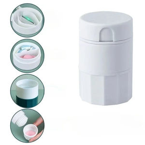 Vente en gros : Coupe-comprimés portable 4-en-1 avec boîte de rangement et broyeur pour médicaments en poudre - Product Image 1