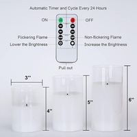 Bougies LED Offre Spéciale sans flamme effet de scintillement en verre en plastique pour la décoration de la maison sans fumée Halloween Ramadan fêtes d'anniversaire