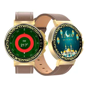Qibla Smart Watch deloj inteligente relojes hombr al por mayor Azan lusso multifunzionale orologi musulmani per gli uomini