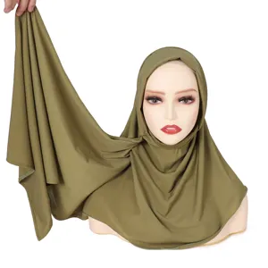 Best selling Fashion Scarf Tudung Latest Borong Design Shawl Headscarf Instant Yarn Hijab For Muslim Women Sports Bonnet