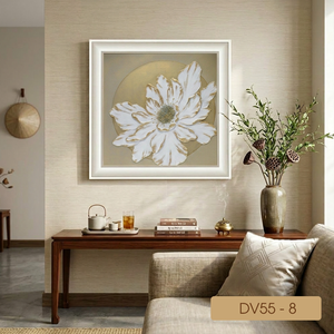 ภาพวาดติดผนังลายนูนทองคำเปลว ดีไซน์ตกแต่งบ้านสวยงาม ผลิตในเวียดนาม รับผลิตแบบ OEM ODM รุ่น DV55-8 ขนาด 60x60 ซม. - Product Image 1