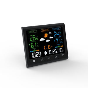 Лидер продаж, Беспроводная цветная метеостанция с барометром, температура и влажность - Product Image 5