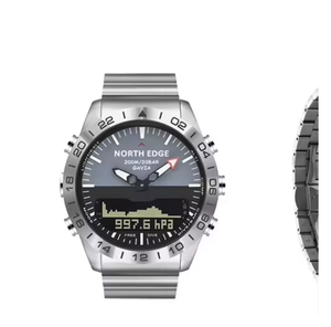 Montre numérique de sport multifonctionnelle North Edge 0utdoors en acier inoxydable 304, étanche à 50 m de <span class=keywords><strong>profondeur</strong></span>, montre pour homme - Product Image 1
