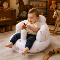 Chaise gonflable portable pour bébé avec trous de drainage, motif Shiba Inu, siège gonflable imperméable pour bain et douche