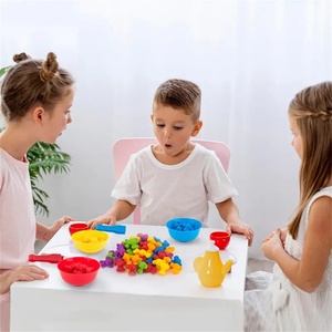 Jeu de pinces éducatif sensoriel pour enfants : Dinosaures, animaux, formes, puzzle, coordination œil-main, en plastique - Product Image 2