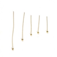 Épingles à tête dorée en acier inoxydable pour la fabrication de boucles d'oreilles DIY, accessoires pour la création de bijoux faits main