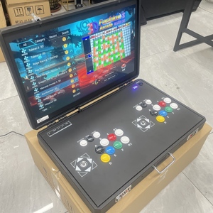 Consola <span class=keywords><strong>de</strong></span> Juegos Arcade Retro Inglesa con Monedas para <span class=keywords><strong>2</strong></span> Jugadores, Diseño Plegable y Portátil, Joystick Doble, 1 Año <span class=keywords><strong>de</strong></span> Garantía - Product Image 1