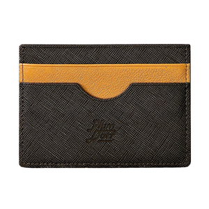 Portefeuille porte-cartes en cuir véritable Saffiano MA3 fabriqué en Corée, pochette minimaliste pour cartes de visite, sac de rangement quotidien portable en cuir - Product Image 1