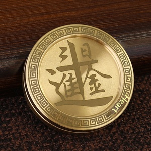 Moneda de latón antiestrés, dispositivo de alivio de estrés, juguete de moneda de mano con mecanismo de pulsación, para desahogo de estrés, PPB, antiestrés para la punta de los dedos, creativo, portátil, EDC - Product Image 3