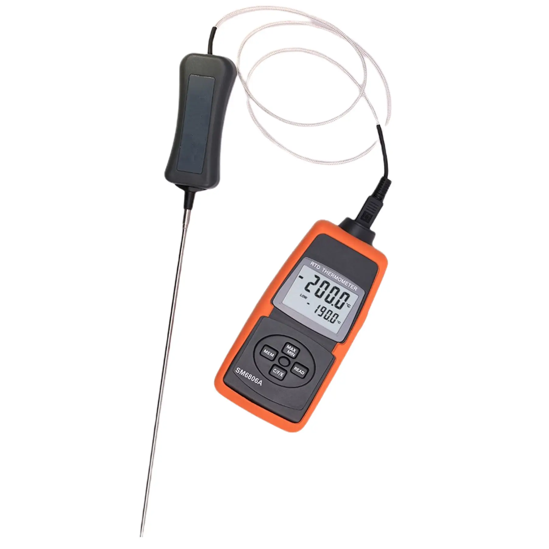 RTD digital thermometer high precise temperature measurement SM6806A from -200~600 Celsius degree
