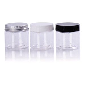 1oz 2oz 3oz 4oz 5oz 6oz 8oz 10oz 12oz 16oz 32oz Cylinder plastic Wide Mouth Jar food safe clear PET plastic jar for cosmetic