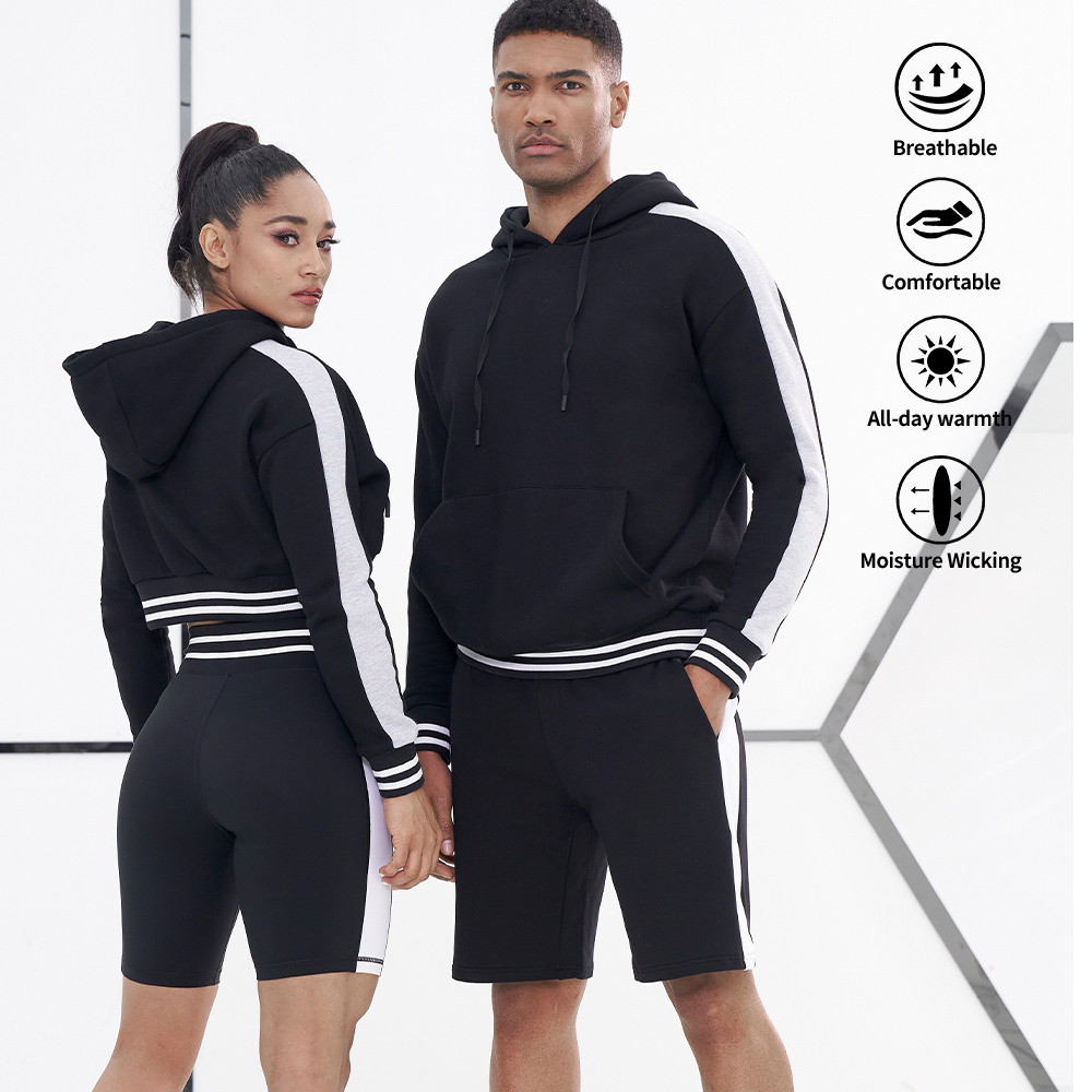 OEM Custom Logo Women Men Fitness Wear Hoodies and Sweat Pants Set Unisex Jogging Wear · image 2