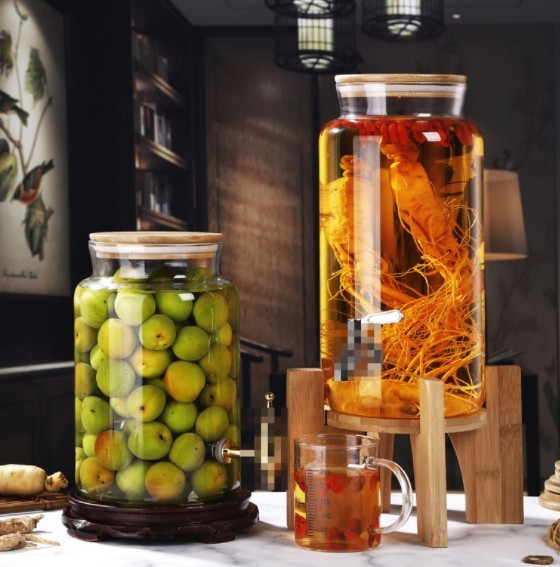 High Borosilicate Glass Tap Faucet Fruit