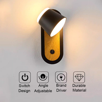 Applique murale LED moderne en aluminium, orientable et réglable en angle, pour chevet, 6W, lumière 3000K-6000K, avec interrupteur marche/arrêt
