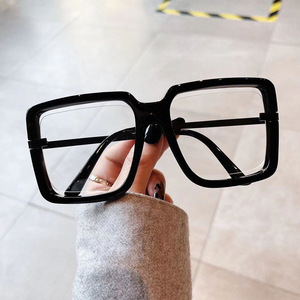 2025 moda <span class=keywords><strong>Retro</strong></span> Anti-Luz Azul lente plana gafas ópticas marco completo grande gafas de gran tamaño marcos de gafas - Product Image 5