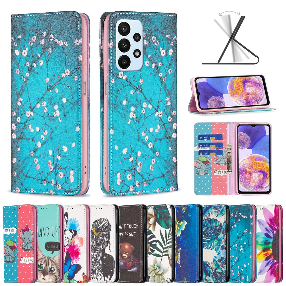 Cards Slot Magnetic Flip Leather Case For iPhone 14 Plus 13 12 Mini 11 Pro XS Max 7 8 6S Wallet Cover For Nokia C12 C22 C32 C22