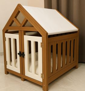 Casa <span class=keywords><strong>de</strong></span> perro <span class=keywords><strong>de</strong></span> madera desmontable muy popular, <span class=keywords><strong>ventanas</strong></span> ecológicas para mascotas, venta al por mayor personalizada para animales pequeños <span class=keywords><strong>de</strong></span> interior y exterior - Product Image 1