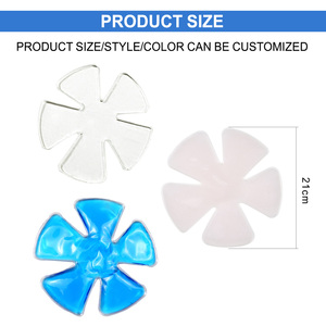 Maux de tête Ice Pack Garder au frais Apaisant Fièvre Migraine Gel Forme de pétale 21x21cm Cold Packs Riding Cooling Helmet Ice Liner - Product Image 3