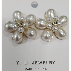 Commercio all'ingrosso messicano vetro prugna orecchini di perle per le donne in argento Boho Chic gioielli di moda sfuso regalo di nozze per lei - Product Image 1