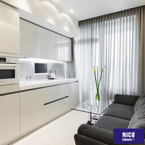 NICOCABINET Gabinetes de Cocina Canadienses de Madera Sólida, Estilo <span class=keywords><strong>Montreal</strong></span>, con Mármol Artificial, Bisagras de Cierre Suave y Cajones de Extensión Completa - Product Image 4