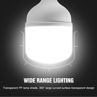 Entrepôt de haute qualité ménage PBT PP B22 E27 5W 10W 15W 20W 30W 40W 50W 60W ampoule LED