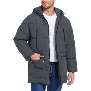Men's Long Parka Winter Coat Hooded Puffer <b>Jacket</b> Heavy Warm Water Resistant Outerwear Cold Weather Wear - Product Image 1